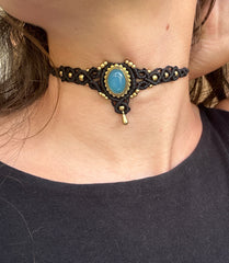Opalite Macrame Choker / Head Piece