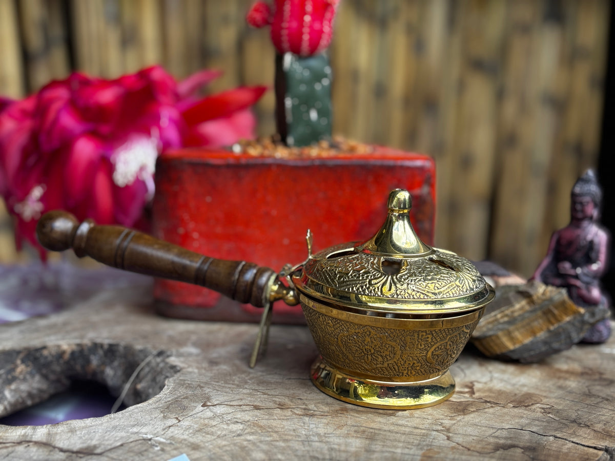 Brass Resin / Herb Cleansing Pot