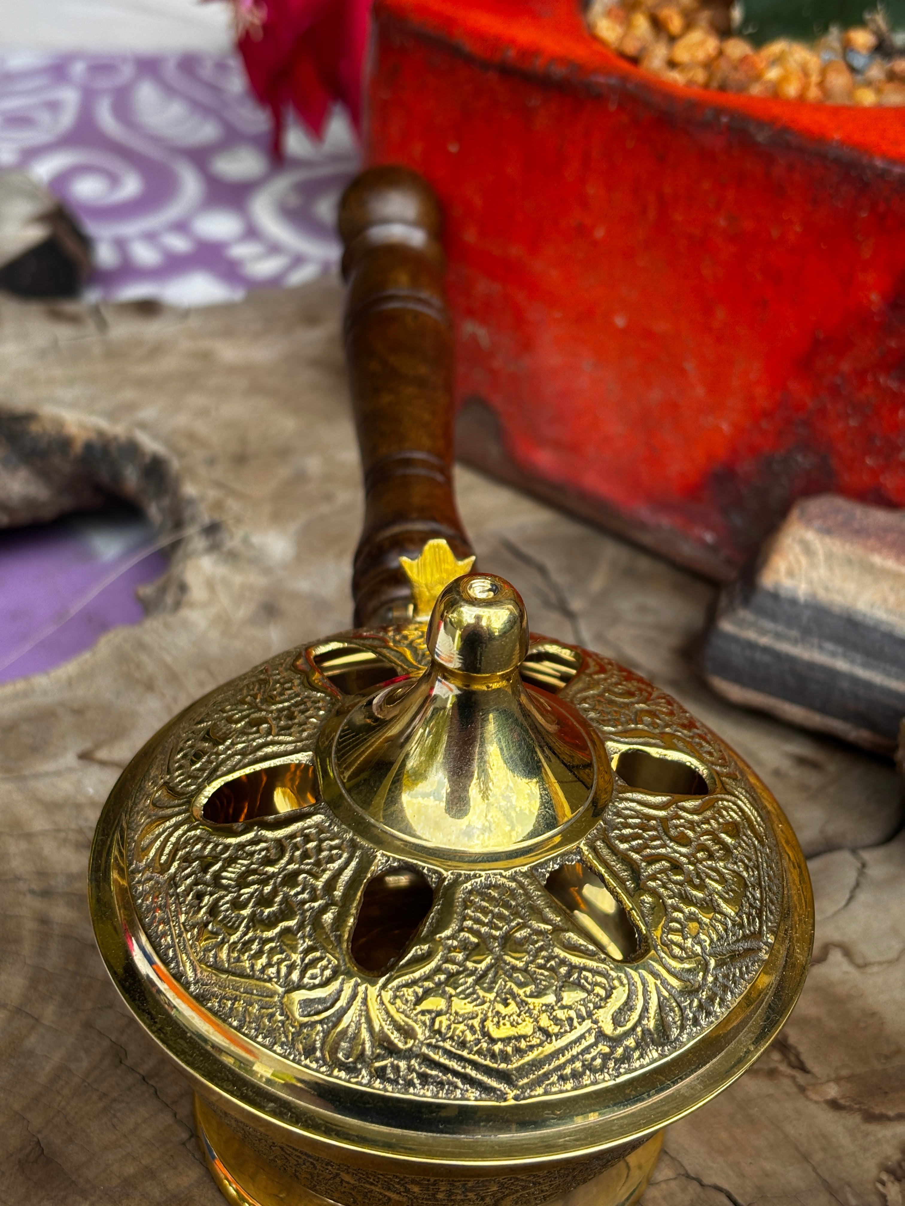 Brass Resin / Herb Cleansing Pot
