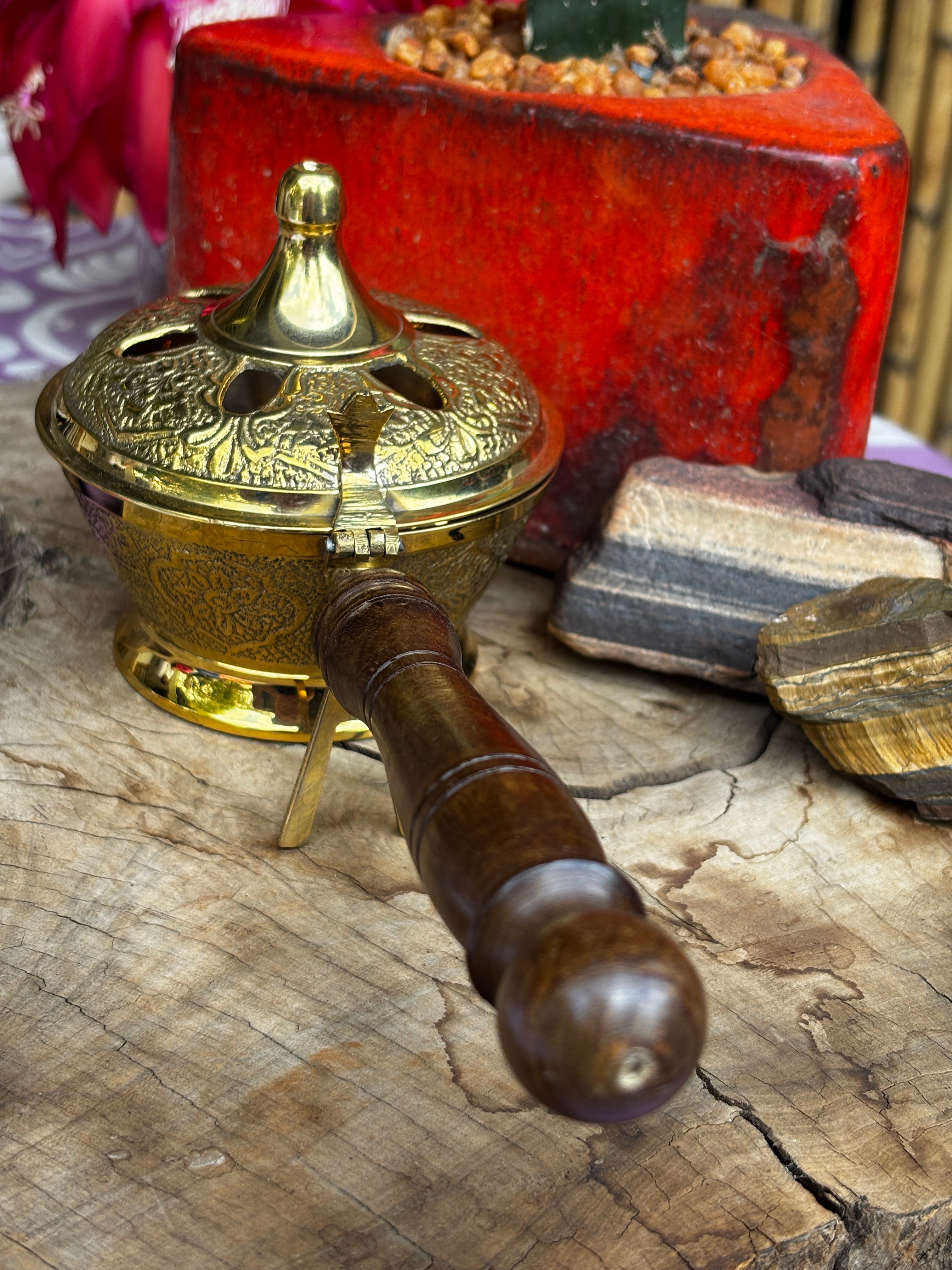 Brass Resin / Herb Cleansing Pot