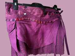 Princess Plum Wrap Mini Skirt