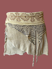 Tribal Cotton Block Print Wrap Skirt