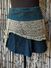 Tribal Cotton Block Print Wrap Skirt