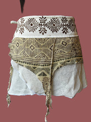 Tribal Cotton Block Print Wrap Skirt