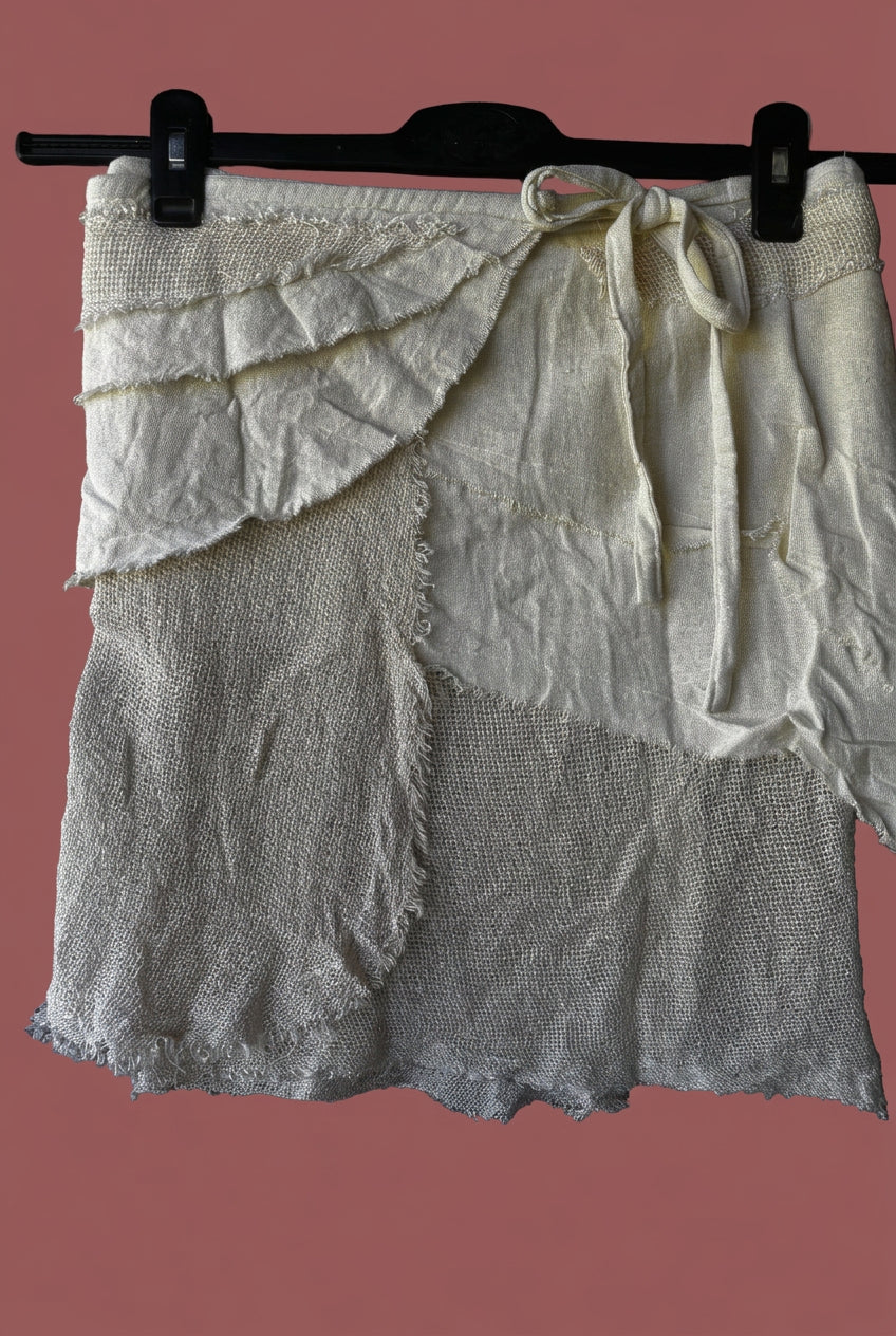 Bohemian Mesh Cotton Wrap Skirt
