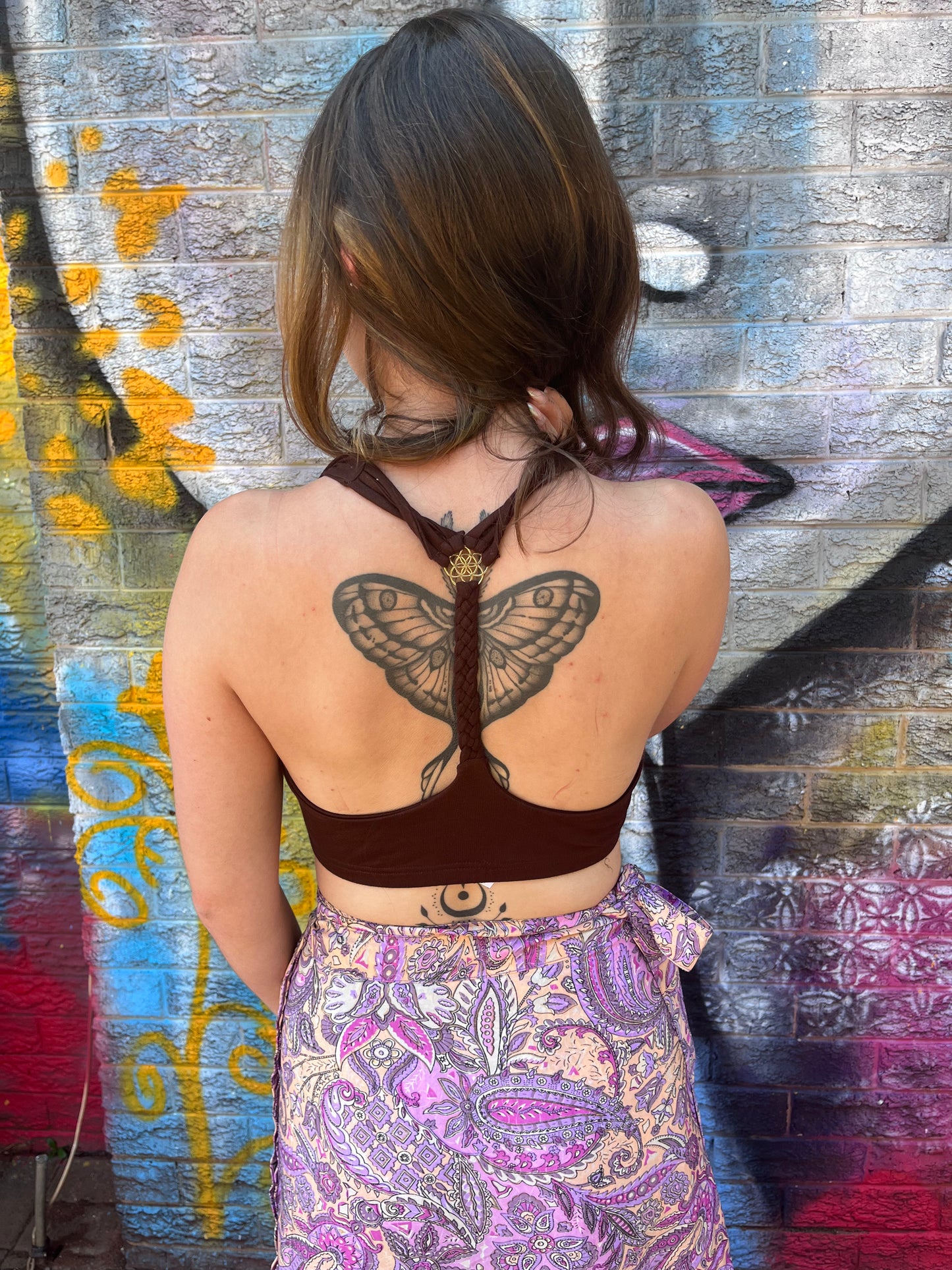 Bralette Top With Flower of Life Charm