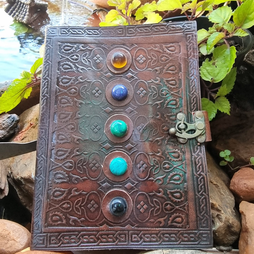 5 Stone Leather Journal 20.5 x 15.5cm