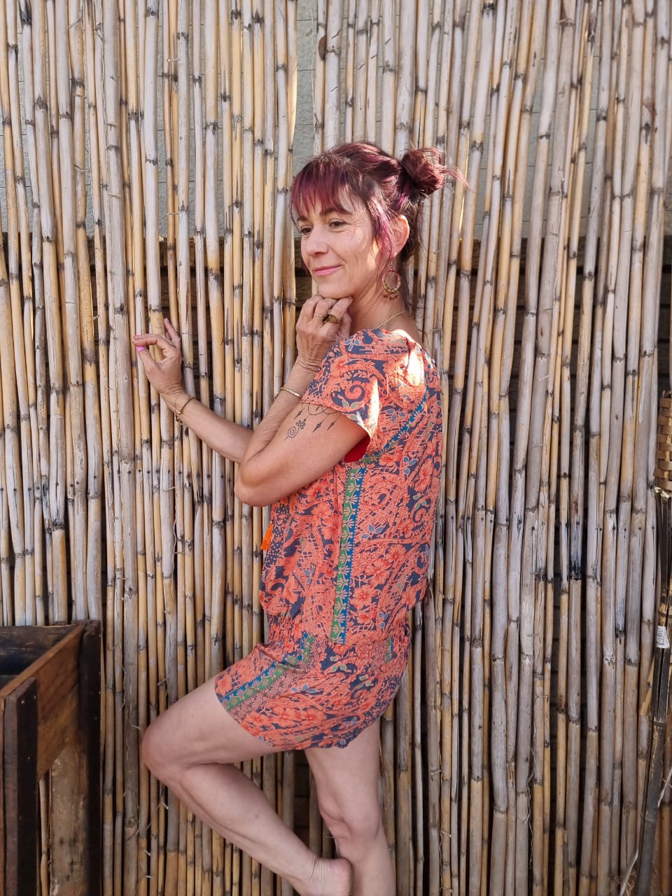 Orange Blossom Silk Jumpsuit