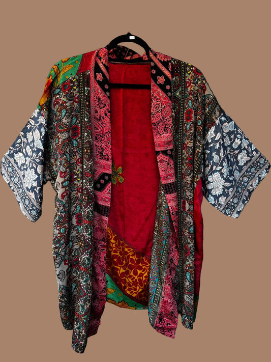 Butter-silk Peony Kimono