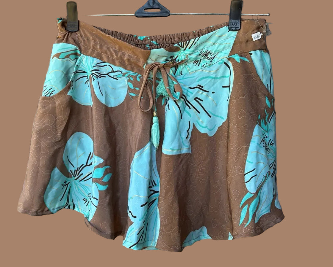 Aqua Silk Shorts
