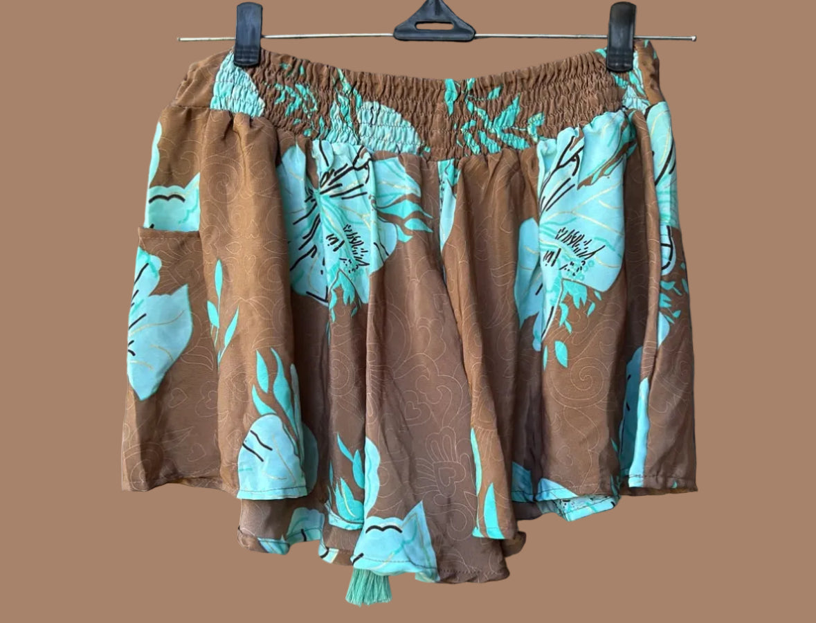 Aqua Silk Shorts
