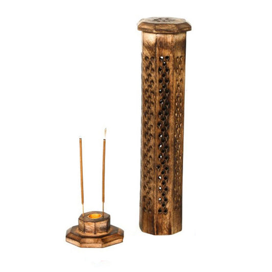 Tall Wooden Incense Tower