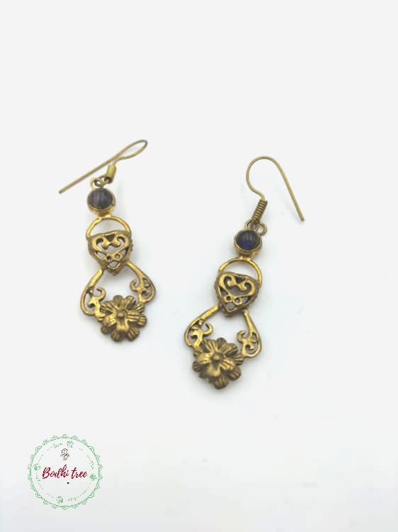 Labradorite Door Knocker Earrings