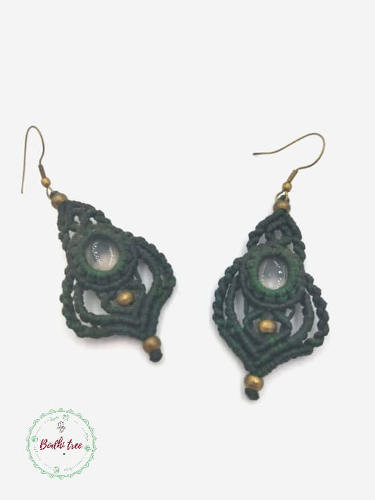 Macrame Quartz Earrings