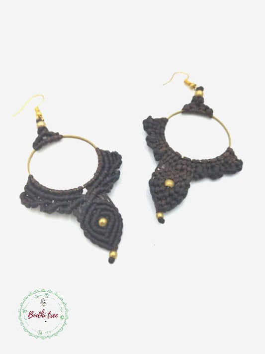 Macrame Hoop Earrings