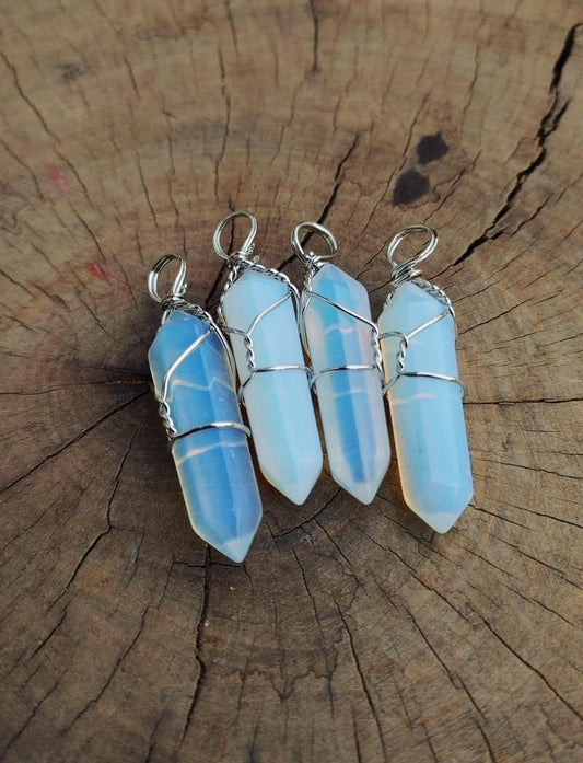 Opalite Wire Wrapped Pendant