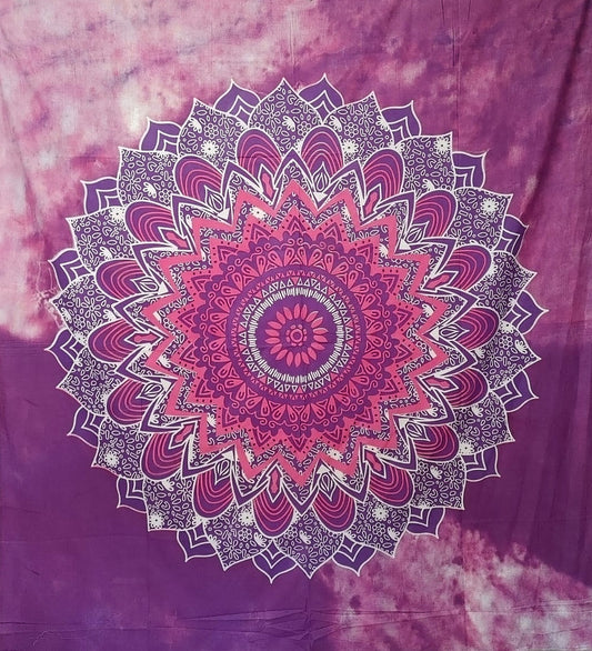 Purple Mandala Tapestry (Double Size)
