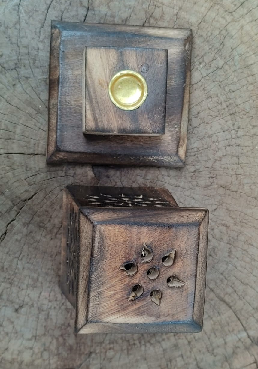 Small Wooden Tower Incense Burner