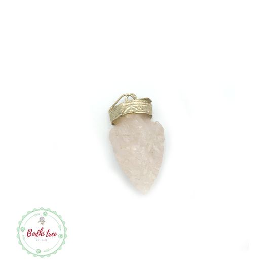 Raw Rose Quartz Pendant